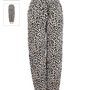 JCrew LINEN Animal print pants | 00